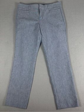 NWT Banana Republic Sloan Textured Blue Ankle Pants Size 6